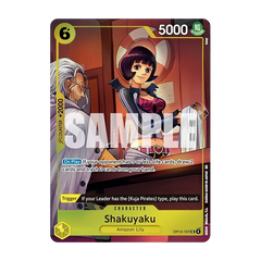 One Piece: Illustration Box vol.7 (Live) Shakuyaku character card from Bandai's premium release.