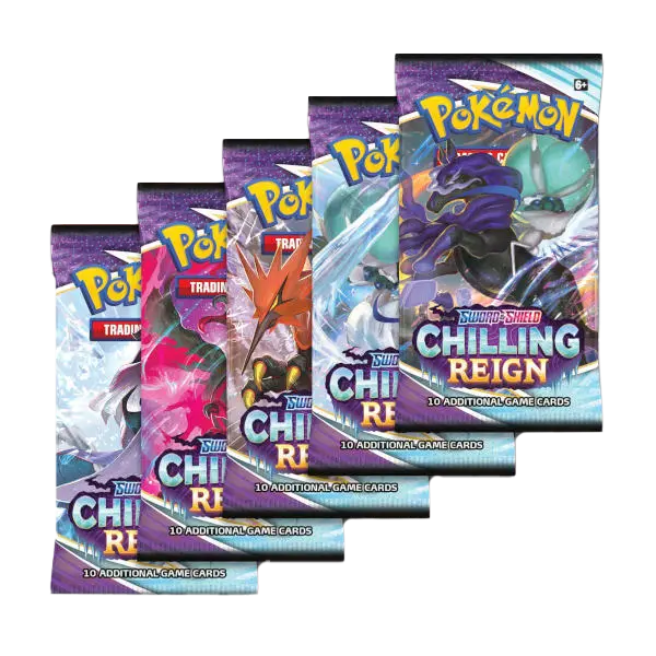 Pokemon Sword & Shield Chilling Reign 5 Booster Pack Art Set