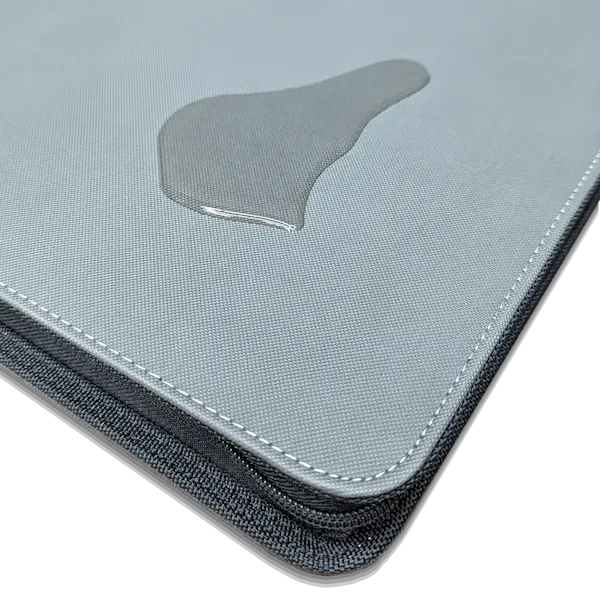 Waterresistant shell of card binder example